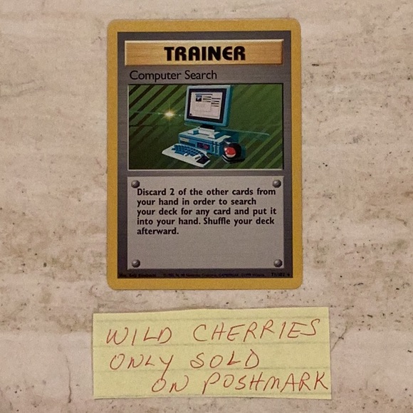 Pokemon Card 1999 Computer Search Trainer 71/102 Base Set TCG - Picture 2 of 6